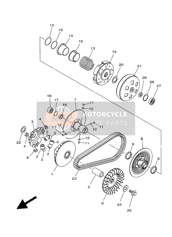 Yamaha XMAX 300 2021 CLUTCH for a 2021 Yamaha XMAX 300